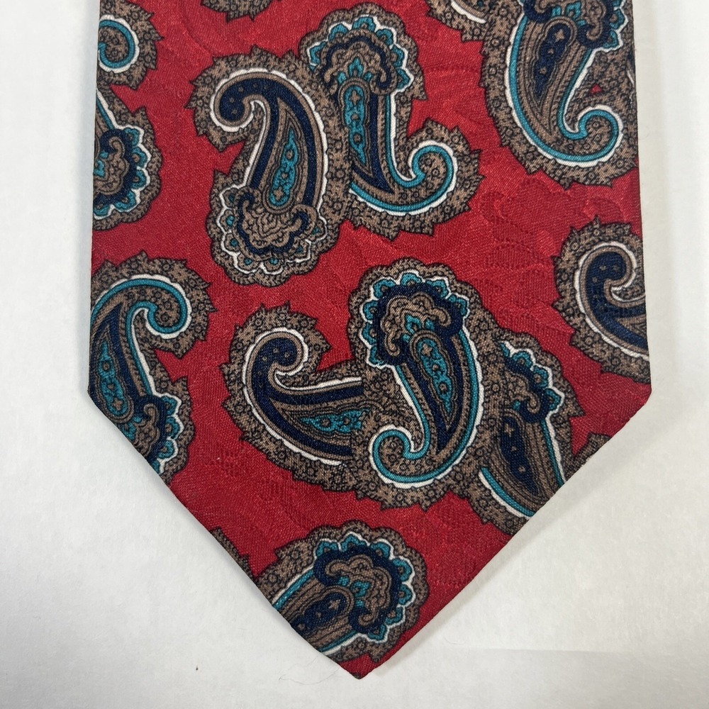 John Weitz Mens Tie 3.5 in W x L 64 in  Polyester Red Green Black Silver